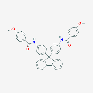 4-methoxy-N-[4-(9-{4-[(4-methoxybenzoyl)amino]phenyl}-9H-fluoren-9-yl)phenyl]benzamide