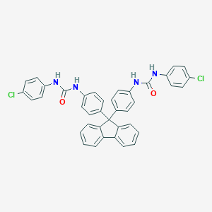 molecular formula C39H28Cl2N4O2 B322506 N-{4-[9-(4-{[(4-chloroanilino)carbonyl]amino}phenyl)-9H-fluoren-9-yl]phenyl}-N'-(4-chlorophenyl)urea 