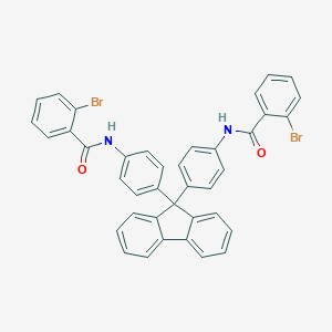 molecular formula C39H26Br2N2O2 B322508 2-bromo-N-[4-(9-{4-[(2-bromobenzoyl)amino]phenyl}-9H-fluoren-9-yl)phenyl]benzamide 