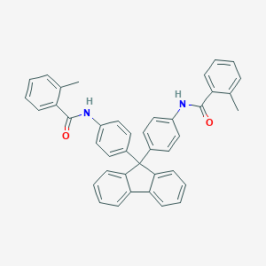 molecular formula C41H32N2O2 B322509 2-methyl-N-[4-(9-{4-[(2-methylbenzoyl)amino]phenyl}-9H-fluoren-9-yl)phenyl]benzamide 