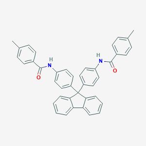 molecular formula C41H32N2O2 B322510 4-methyl-N-[4-(9-{4-[(4-methylbenzoyl)amino]phenyl}-9H-fluoren-9-yl)phenyl]benzamide 