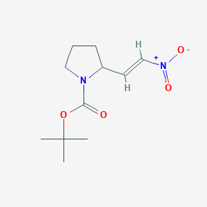 molecular formula C11H18N2O4 B3225108 (E)-tert-butyl 2-(2-nitrovinyl)pyrrolidine-1-carboxylate CAS No. 1245652-75-8