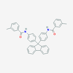3-methyl-N-[4-(9-{4-[(3-methylbenzoyl)amino]phenyl}-9H-fluoren-9-yl)phenyl]benzamide