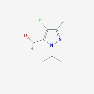 1-(sec-Butyl)-4-chloro-3-methyl-1H-pyrazole-5-carbaldehyde