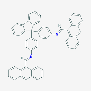 molecular formula C55H36N2 B322514 N-(9-anthrylmethylene)-N-[4-(9-{4-[(9-anthrylmethylene)amino]phenyl}-9H-fluoren-9-yl)phenyl]amine 