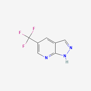 molecular formula C7H4F3N3 B3225158 5-(三氟甲基)-1H-吡唑并[3,4-B]吡啶 CAS No. 1245914-99-1