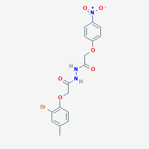 molecular formula C17H16BrN3O6 B322516 2-(2-bromo-4-methylphenoxy)-N'-[(4-nitrophenoxy)acetyl]acetohydrazide 