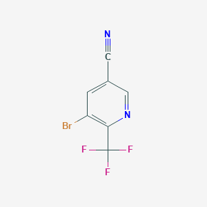 molecular formula C7H2BrF3N2 B3225164 5-Bromo-6-(trifluoromethyl)pyridine-3-carbonitrile CAS No. 1245915-01-8