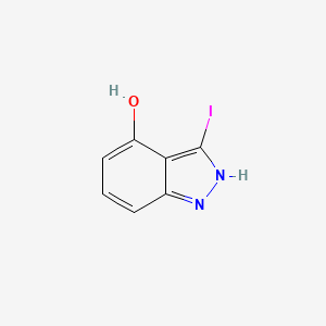 molecular formula C7H5IN2O B3225185 3-Iodo-1H-indazol-4-ol CAS No. 1246307-74-3