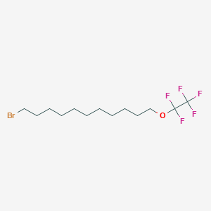 molecular formula C13H22BrF5O B3225204 1-Bromo-11-pentafluoroethyloxy-undecane CAS No. 1246466-37-4