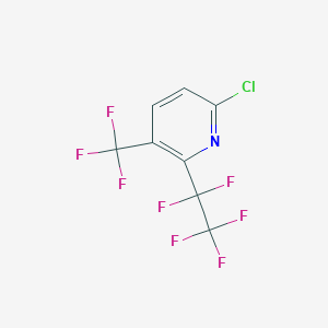 molecular formula C8H2ClF8N B3225206 2-Pentafluoroethyl-3-trifluoromethyl-6-chloropyridine CAS No. 1246466-64-7