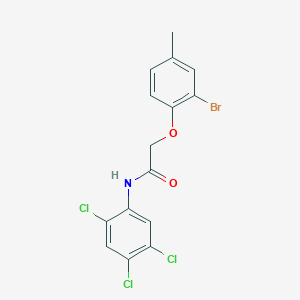 molecular formula C15H11BrCl3NO2 B322522 2-(2-bromo-4-methylphenoxy)-N-(2,4,5-trichlorophenyl)acetamide 