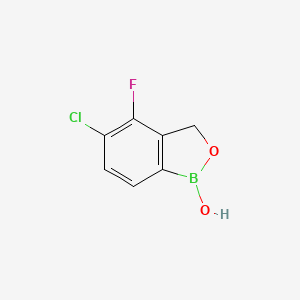 molecular formula C7H5BClFO2 B3225220 5-Chloro-4-fluoro-1,3-dihydro-2,1-benzoxaborol-1-ol CAS No. 1246632-87-0