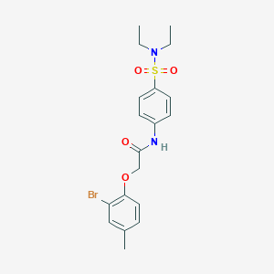 molecular formula C19H23BrN2O4S B322523 2-(2-bromo-4-methylphenoxy)-N-{4-[(diethylamino)sulfonyl]phenyl}acetamide 