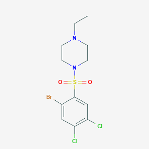 molecular formula C12H15BrCl2N2O2S B3225238 2-Bromo-4,5-dichloro-1-[(4-ethylpiperazinyl)sulfonyl]benzene CAS No. 1246822-72-9