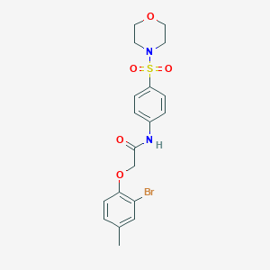 molecular formula C19H21BrN2O5S B322524 2-(2-bromo-4-methylphenoxy)-N-[4-(4-morpholinylsulfonyl)phenyl]acetamide 