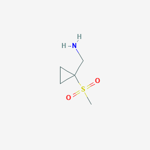 molecular formula C5H11NO2S B3225279 (1-Methylsulfonylcyclopropyl)methanamine CAS No. 1247133-65-8
