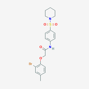 2-(2-bromo-4-methylphenoxy)-N-[4-(piperidin-1-ylsulfonyl)phenyl]acetamide