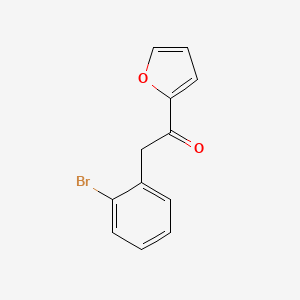 molecular formula C12H9BrO2 B3225282 2-(2-Bromophenyl)-1-(furan-2-yl)ethan-1-one CAS No. 1247140-46-0