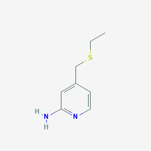 molecular formula C8H12N2S B3225286 4-[(Ethylsulfanyl)methyl]pyridin-2-amine CAS No. 1247197-32-5