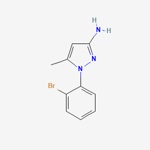molecular formula C10H10BrN3 B3225308 1-(2-Bromophenyl)-5-methyl-1H-pyrazol-3-amine CAS No. 1247661-11-5