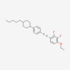 molecular formula C27H32F2O B3225315 2,3-Difluoro-4-ethoxy-1-[4-(4-pentylcyclohexyl)phenylethynyl]benzene CAS No. 124770-59-8