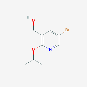 molecular formula C9H12BrNO2 B3225335 (5-溴-2-丙-2-氧基吡啶-3-基)甲醇 CAS No. 1247740-36-8