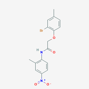 molecular formula C16H15BrN2O4 B322535 2-(2-bromo-4-methylphenoxy)-N-(2-methyl-4-nitrophenyl)acetamide 