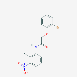 molecular formula C16H15BrN2O4 B322536 2-(2-bromo-4-methylphenoxy)-N-(2-methyl-3-nitrophenyl)acetamide 