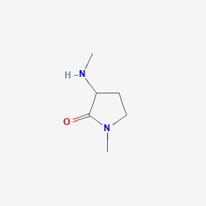 molecular formula C6H12N2O B3225367 1-甲基-3-(甲基氨基)吡咯烷-2-酮 CAS No. 1248282-93-0