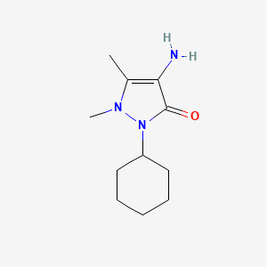 molecular formula C11H19N3O B3225377 4-Amino-2-cyclohexyl-1,5-dimethylpyrazol-3-one CAS No. 1248324-24-4