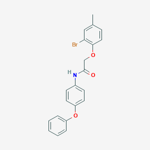 molecular formula C21H18BrNO3 B322539 2-(2-bromo-4-methylphenoxy)-N-(4-phenoxyphenyl)acetamide 