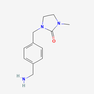 molecular formula C12H17N3O B3225407 1-(4-(Aminomethyl)benzyl)-3-methylimidazolidin-2-one CAS No. 1248805-08-4