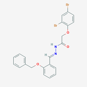 molecular formula C22H18Br2N2O3 B322542 N'-[2-(benzyloxy)benzylidene]-2-(2,4-dibromophenoxy)acetohydrazide 