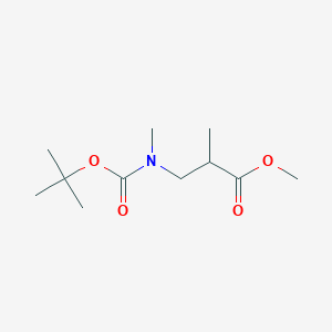 molecular formula C11H21NO4 B3225420 Methyl 3-{[(tert-butoxy)carbonyl](methyl)amino}-2-methylpropanoate CAS No. 1248914-26-2