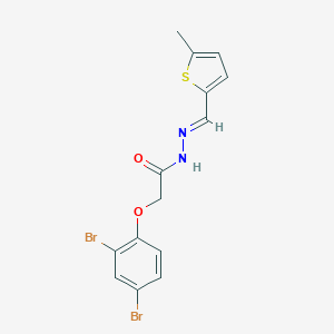 molecular formula C14H12Br2N2O2S B322543 2-(2,4-dibromophenoxy)-N'-[(5-methyl-2-thienyl)methylene]acetohydrazide 