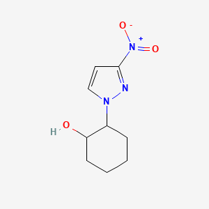 molecular formula C9H13N3O3 B3225432 2-(3-nitro-1H-pyrazol-1-yl)cyclohexan-1-ol CAS No. 1248944-33-3