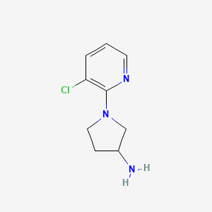 molecular formula C9H12ClN3 B3225444 1-(3-Chloropyridin-2-yl)pyrrolidin-3-amine CAS No. 1248962-72-2