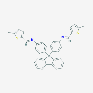 molecular formula C37H28N2S2 B322545 N-[(5-methyl-2-thienyl)methylene]-N-{4-[9-(4-{[(5-methyl-2-thienyl)methylene]amino}phenyl)-9H-fluoren-9-yl]phenyl}amine 