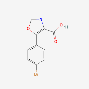 molecular formula C10H6BrNO3 B3225452 5-(4-Bromophenyl)oxazole-4-carboxylic acid CAS No. 1249008-71-6