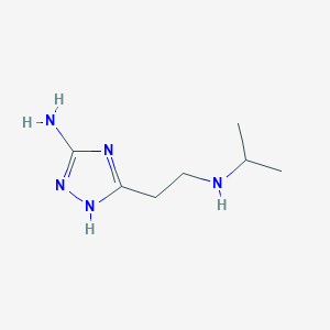 molecular formula C7H15N5 B3225472 3-{2-[(propan-2-yl)amino]ethyl}-1H-1,2,4-triazol-5-amine CAS No. 1249157-43-4