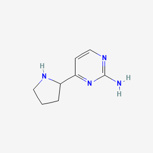 molecular formula C8H12N4 B3225476 4-Pyrrolidin-2-YL-pyrimidin-2-ylamine CAS No. 1249198-23-9