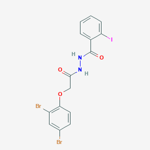 molecular formula C15H11Br2IN2O3 B322549 N'-[(2,4-dibromophenoxy)acetyl]-2-iodobenzohydrazide 