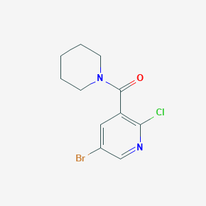 5-Bromo-2-chloro-3-[(piperidin-1-yl)carbonyl]pyridine