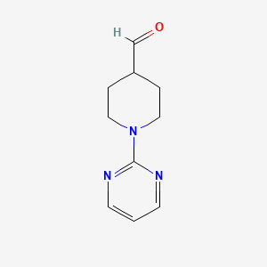 molecular formula C10H13N3O B3225547 1-(2-Pyrimidinyl)piperidine-4-carboxaldehyde CAS No. 1249923-55-4