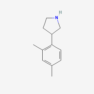 molecular formula C12H17N B3225573 3-(2,4-Dimethylphenyl)pyrrolidine CAS No. 1250361-38-6