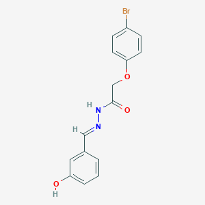 molecular formula C15H13BrN2O3 B322558 2-(4-bromophenoxy)-N'-(3-hydroxybenzylidene)acetohydrazide 