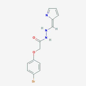 molecular formula C13H12BrN3O2 B322559 2-(4-bromophenoxy)-N'-[(Z)-pyrrol-2-ylidenemethyl]acetohydrazide 