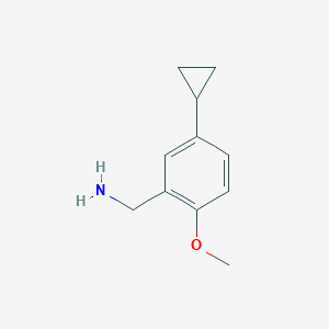 molecular formula C11H15NO B3225609 (5-Cyclopropyl-2-methoxyphenyl)methanamine CAS No. 1250495-80-7