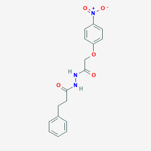 molecular formula C17H17N3O5 B322562 N'-[(4-nitrophenoxy)acetyl]-3-phenylpropanehydrazide 